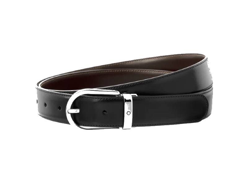 CINTURA NERA/MARRONE REVERSIBILE REGOLABILE MONTBLANC 38157
